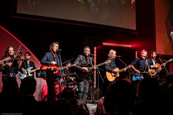 Annie Lindsay, Jimm Cuddy, Ed Robertson, Tom Cochrane, Devin Cuddy, Sam Polley in Encore at Canada's Great Kitchen Party in Toronto, Ontario