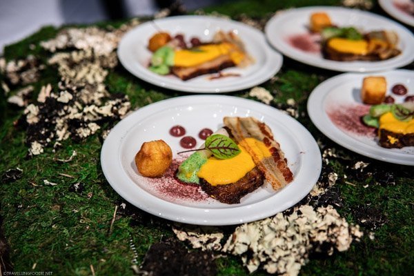 Chef Jason Oszoli from Oliver & Bonacini's dish at Canada's Great Kitchen Party in Toronto, Ontario