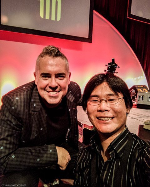 Ed Robertson of Barenaked Ladies with Travelling Foodie Raymond Cua at Canada's Great Kitchen Party in Toronto, Ontario