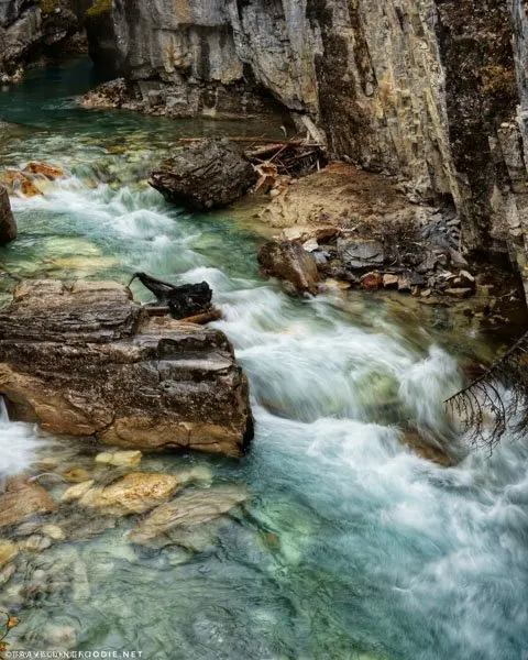 Tokumm Creek at Marble Canyon in Kootenay National Park, British Columbia in the Canadian Rockies
