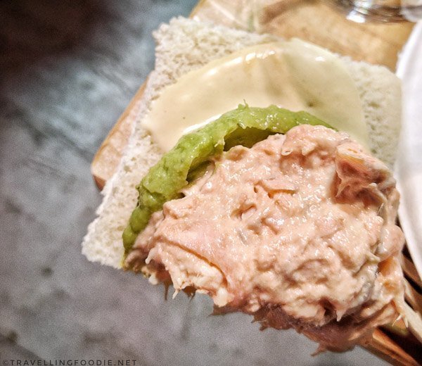 Steelhead Rillette by Ned Bell at Fresh Fest for BC Shellfish and Seafood Festival 2017 in Comox Valley, British Columbia