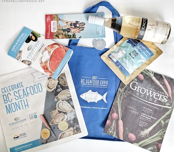 BC Shellfish and Seafood Festival 2017 Gift Bag