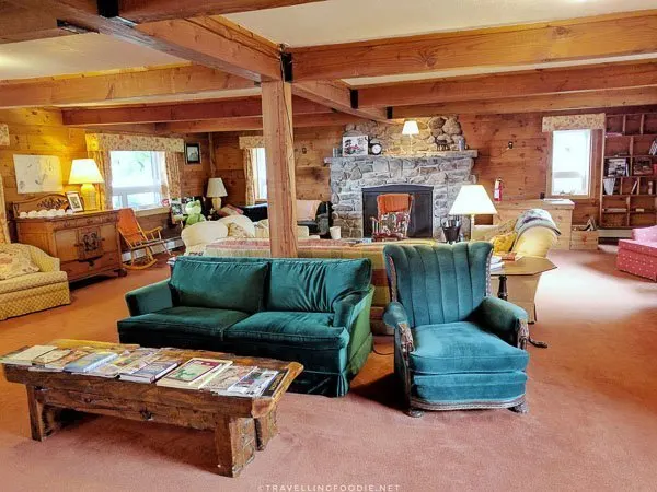 Main Lodge Living Room at Cabins at the Domain in Haliburton, Ontario