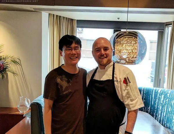 Chef Jamie Corlett and Travelling Foodie Raymond Cua of Gio Restaurant in Halifax, Nova Scotia