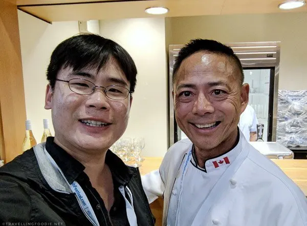 Chef Nathan Fong at BC Shellfish and Seafood Festival in Comox Valley