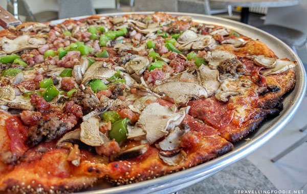 Large Super Don's Special Pizza at Don's Pizzeria in Timmins, Ontario