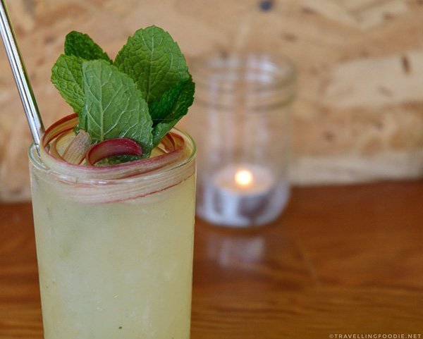 Ginger Rhubarb Mojito Cocktail from Field Guide in Halifax