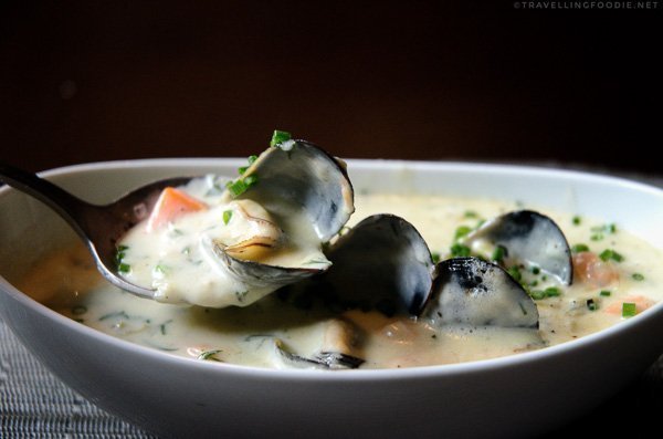 Chowder from Gio at Prince George Hotel in Halifax
