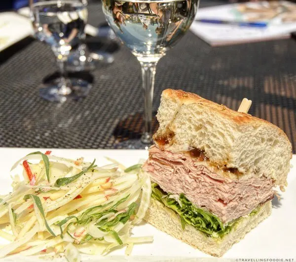 Ham Sandwich by Chef Stephane Levac of Frais Catering in Planters Ridge Winery, Nova Scotia
