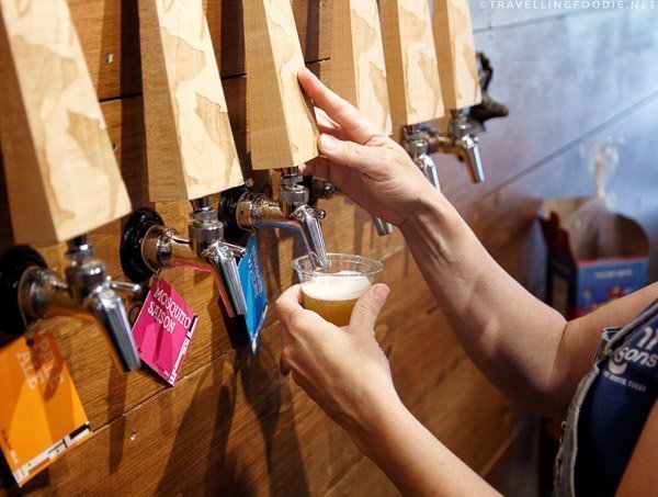 Beer tasting at Haliburton Highlands Brewing