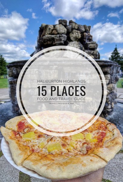 Haliburton Highlands Food and Travel Guide: 15 Best Restaurants, Things To Do & Place To Stay including Rhubarb Restaurant, Abbey Gardens, Boshkung Brewing, Farmers Market, and Hawk Lake Log Chute.