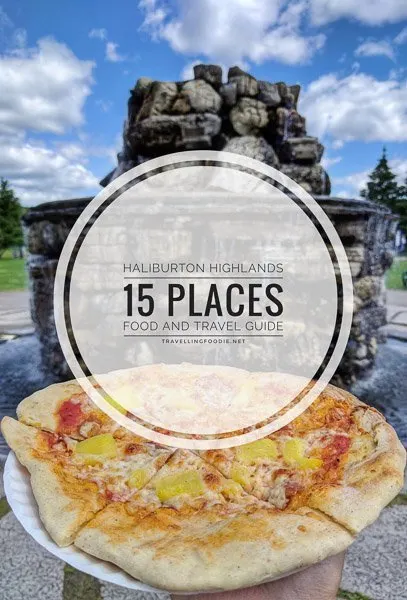 Haliburton Highlands Food and Travel Guide: 15 Best Restaurants, Things To Do & Place To Stay including Rhubarb Restaurant, Abbey Gardens, Boshkung Brewing, Farmers Market, and Hawk Lake Log Chute.