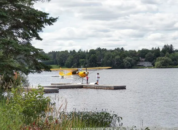 Lake Aircraft in dock at Head Lake, Haliburton, Ontario