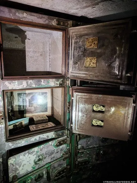 Safety Deposit Boxes inside the Bank Vault