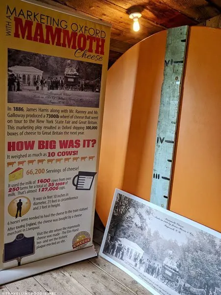 Mammoth Cheese display at Ingersoll Cheese & Agricultural Museum in Oxford County, Ontario