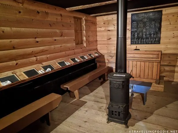 1800 classroom in Oxford County Museum School at Ingersoll Cheese & Agricultural Museum in Oxford County, Ontario