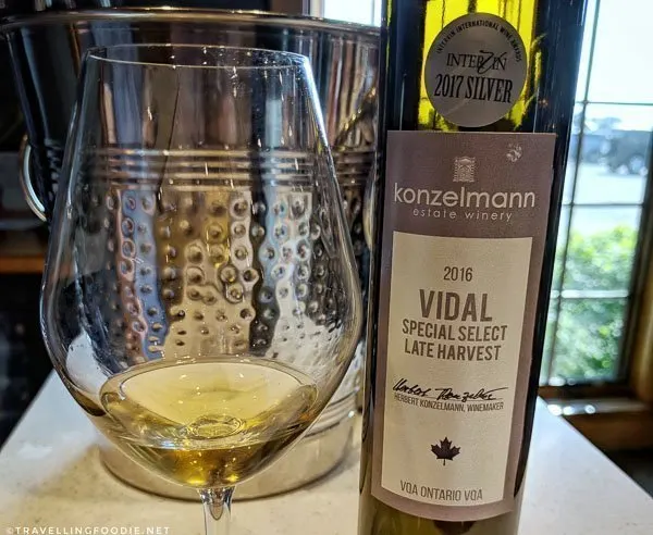 2016 Vidal Special Late Harvest at Konzelmann Estate Winery in Niagara-on-the-Lake, Ontario