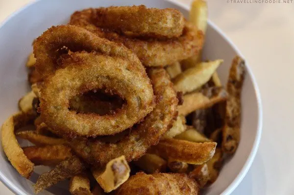 Fries and Onion Rings from Krave Burger in Halifax