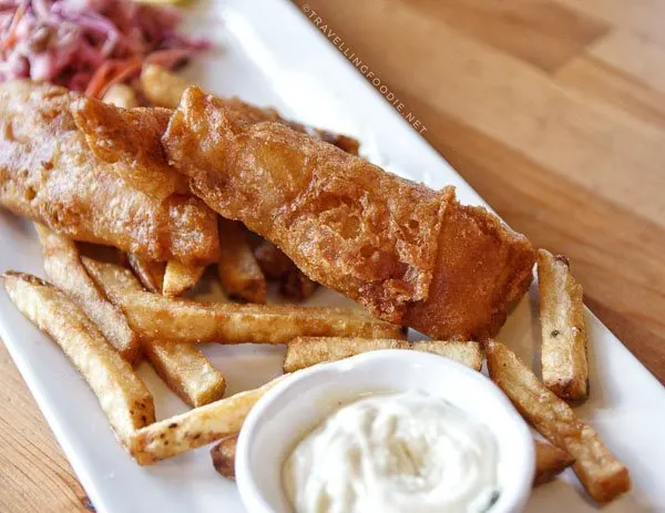 Fish & Chips at Maple Avenue Tap and Grill in Haliburton, Ontario