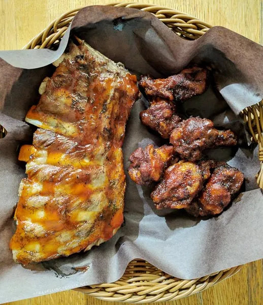 Baby Back Ribs and Chicken Wings at The Mill Pond Restaurant in Algonquin Highlands, Ontario