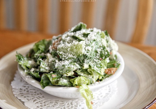 Caesar Salad at The Mill Pond Restaurant in Algonquin Highlands, Ontario