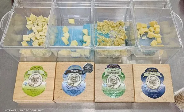 Cheese samples at Mountainoak Cheese in New Hamburg, Oxford County, Ontario