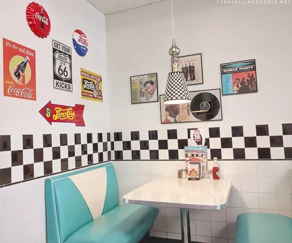 50s Diner Theme at Pine Dairy Bar in Timmins, Ontario