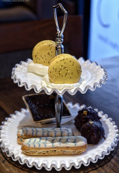Macaron, Eclair, Creme Brulee and Truffle at Restaurant Orsay in Jacksonville, Florida
