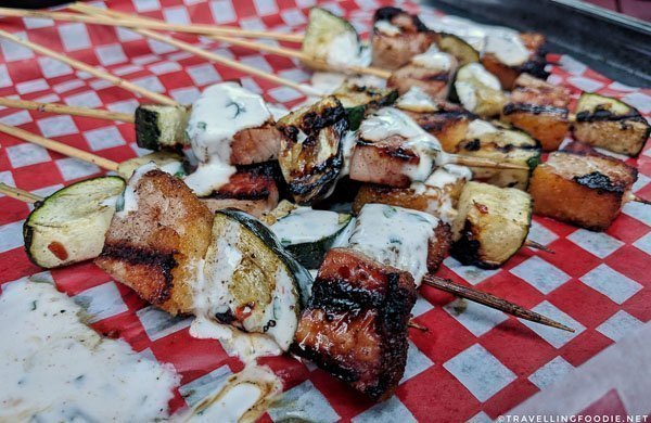 Schneiders Peameal Bacon and Zucchini Kebab with Buttermilk Dressing