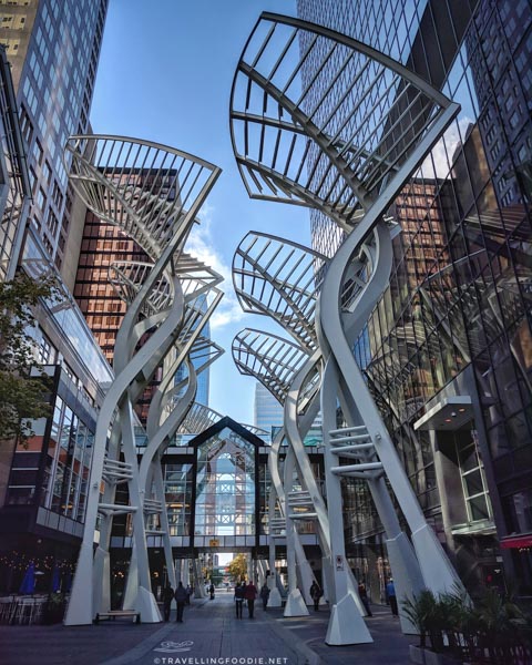 Tree Sculptures at Stephen Avenue Walk in Calgary, Alberta