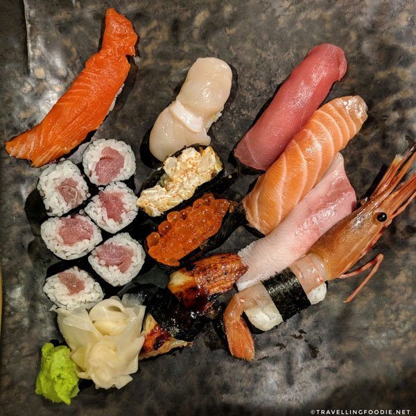 Sushi Platter at Sushi Bar Zipang in Calgary, Alberta