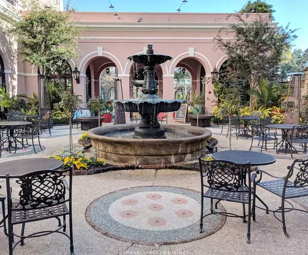 Fountain Courtyard at The Mills House Wyndham Grand Hotel in Charleston, South Carolina