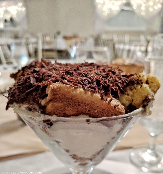 Tiramisu at Dante Club in Timmins, Ontario