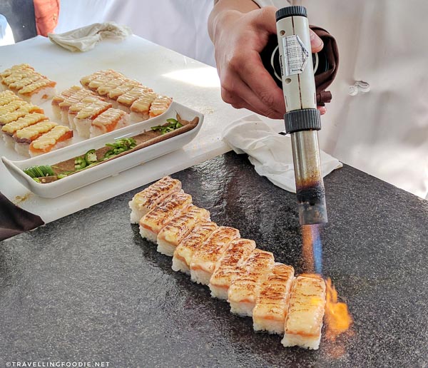 Ebi and Salmon Pressed Sushi from Jabistro at Toronto Taste 2017
