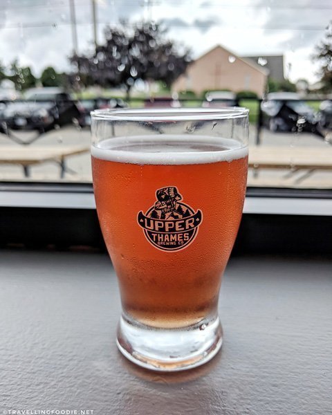 Beer sample at Upper Thames Brew Co in Woodstock, Oxford County, Ontario