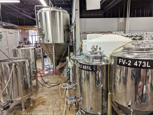 Brewing Tanks at Upper Thames Brewing Co. in Woodstock, Oxford County, Ontario