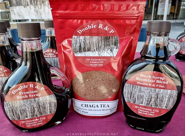 Double R & P: Premium Birch Syrup and Chaga Tea at Urban Park Market in Timmins, Ontario