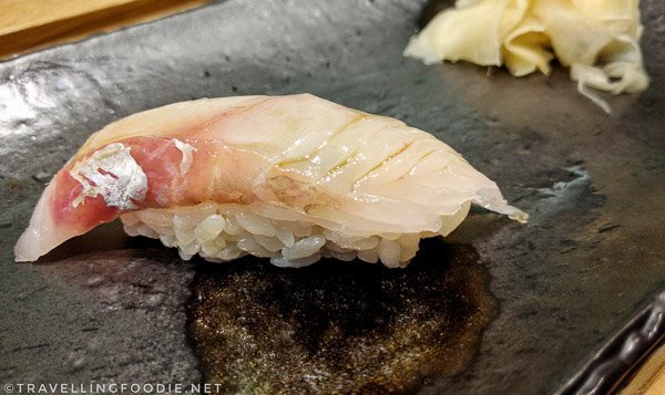 Houbou (Sea Robin) Sushi at Zen Japanese Restaurant in Markham, Ontario