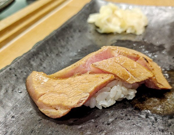 Seared Otoro (Tuna Belly) Sushi at Zen in Markham