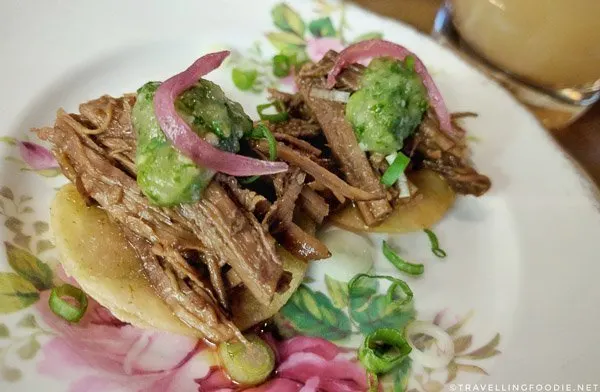 Beef Tostada at 11th Mile Restaurant in Fredericton, New Brunswick