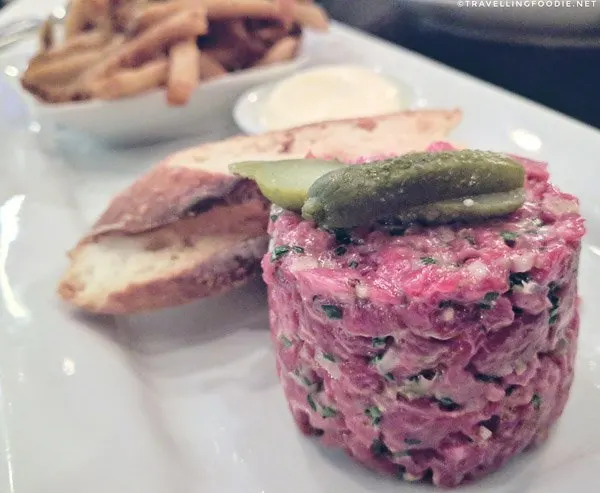 Beef tartare at Blumenthal for Montreal en Lumiere