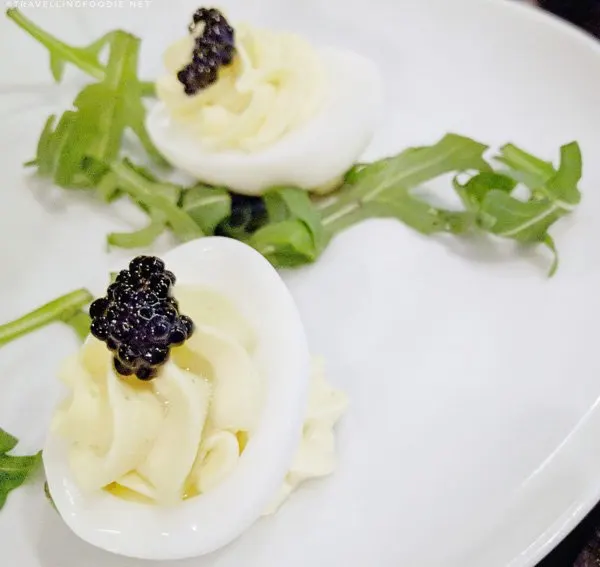 Deviled eggs at Blumenthal for Montreal en Lumiere