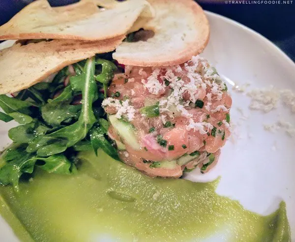 Salmon tartare at Blumenthal for Montreal en Lumiere