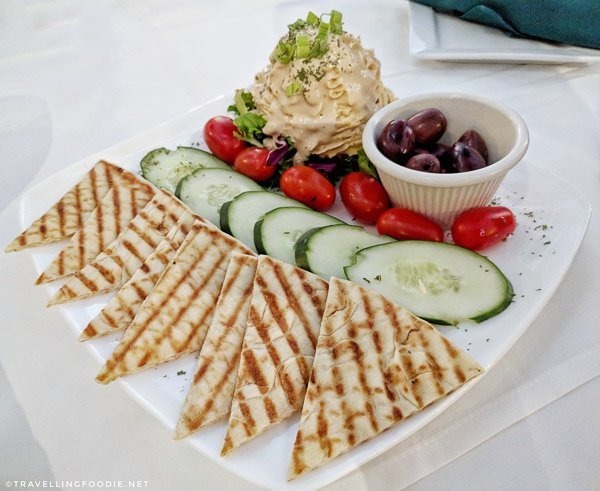 Hummus Salad at Cafe Alcazar in St. Augustine, Florida