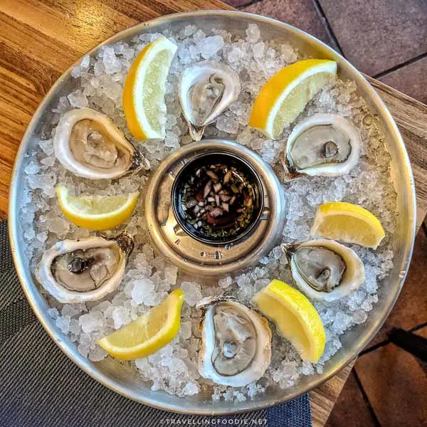 Oysters at [catch] Urban Grill in Delta Hotel in Fredericton, New Brunswick