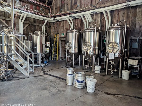 Brewery at Charlotteville Brewing Company in Simcoe, Norfolk County, Ontario
