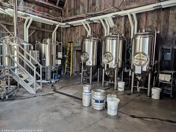Brewery at Charlotteville Brewing Company in Simcoe, Norfolk County, Ontario