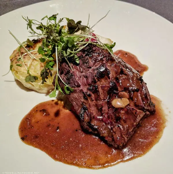 Bison Steak at Domaine Chateau-Bromont, Eastern Townships, Quebec