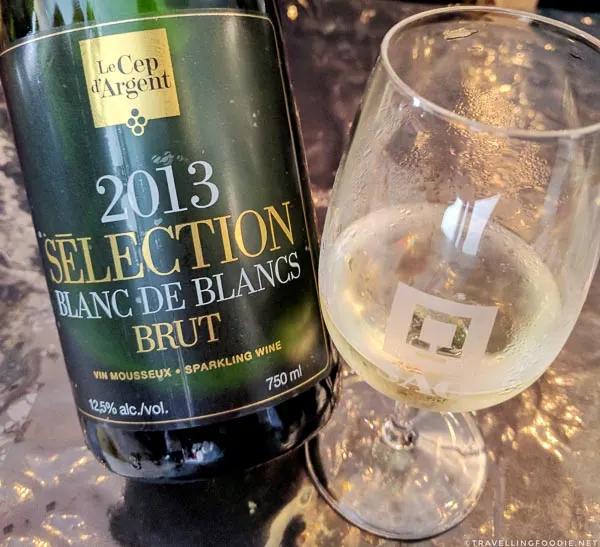 Blanc de Blancs Brut from Vignoble Le Cep d'Argent at Fête des vendanges Magog-Orford in Eastern Townships, Quebec