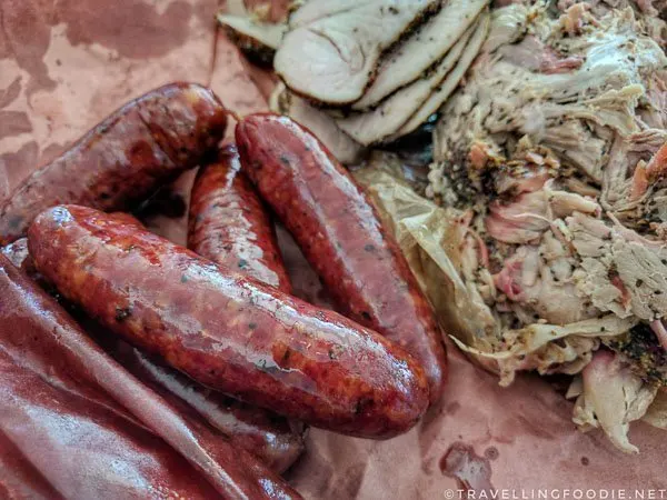 Sausages from Franklin Barbecue in Austin, Texas